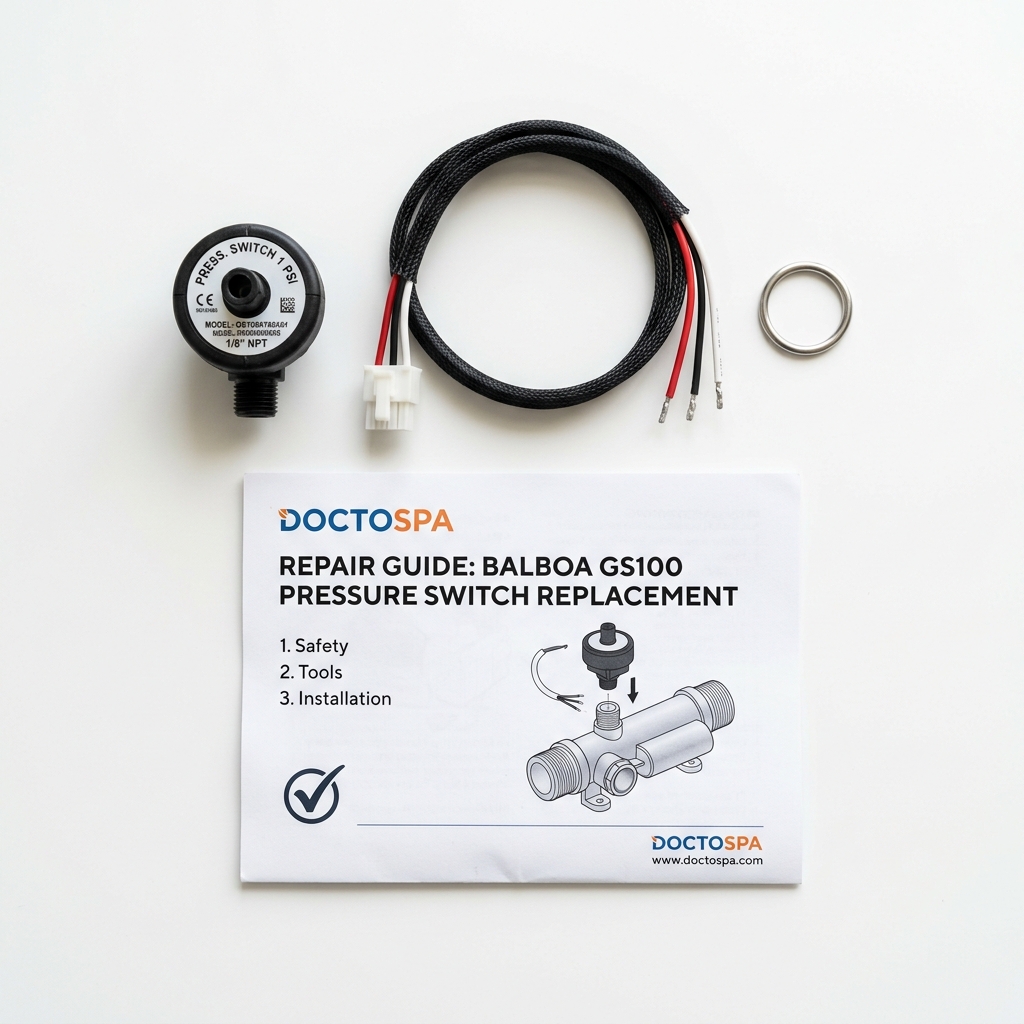 Remplacer le pressostat d'un pack Balboa GS100 (codes HFL / LF)